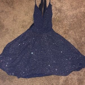 Blue glittery dress